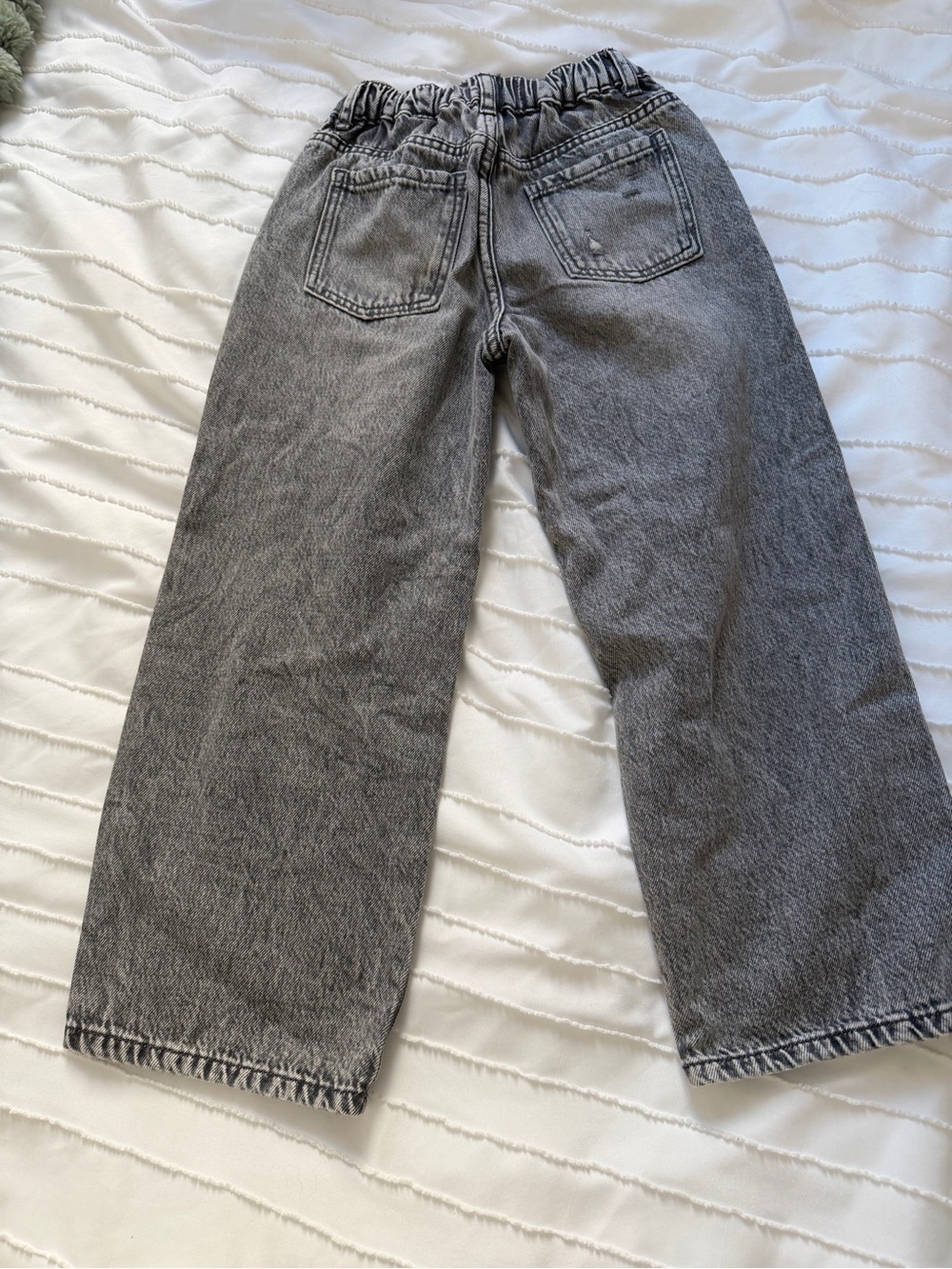 Kids Zara Wide Leg Distressed Jean - Picture 2 of 4